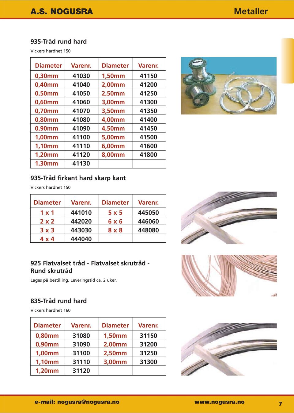 0,30mm 41030 1,50mm 41150 0,40mm 41040 2,00mm 41200 0,50mm 41050 2,50mm 41250 0,60mm 41060 3,00mm 41300 0,70mm 41070 3,50mm 41350 0,80mm 41080 4,00mm 41400 0,90mm 41090 4,50mm 41450 1,00mm 41100