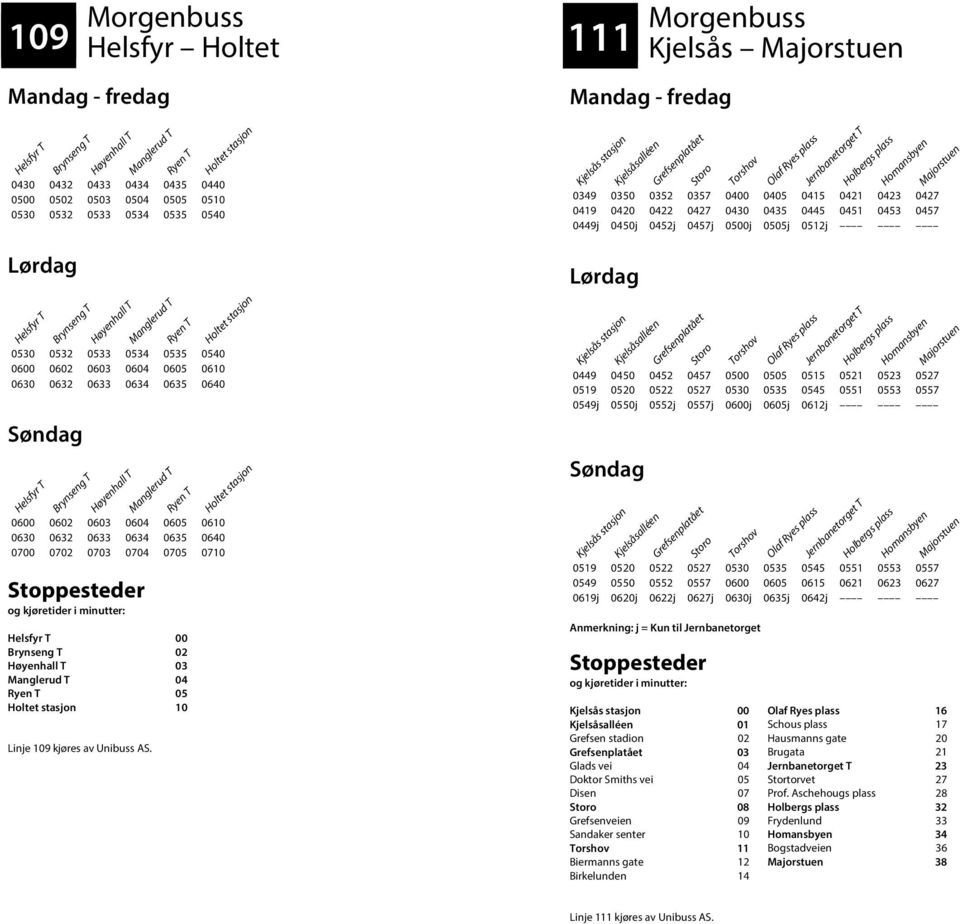 0449j 0450j 0452j 0457j 0500j 0505j 0512j Majorstuen Brynseng T Høyenhall T Manglerud T Ryen T 0530 0532 0533 0534 0535 0540 0600 0602 0603 0604 0605 0610 0630 0632 0633 0634 0635 0640 Brynseng T