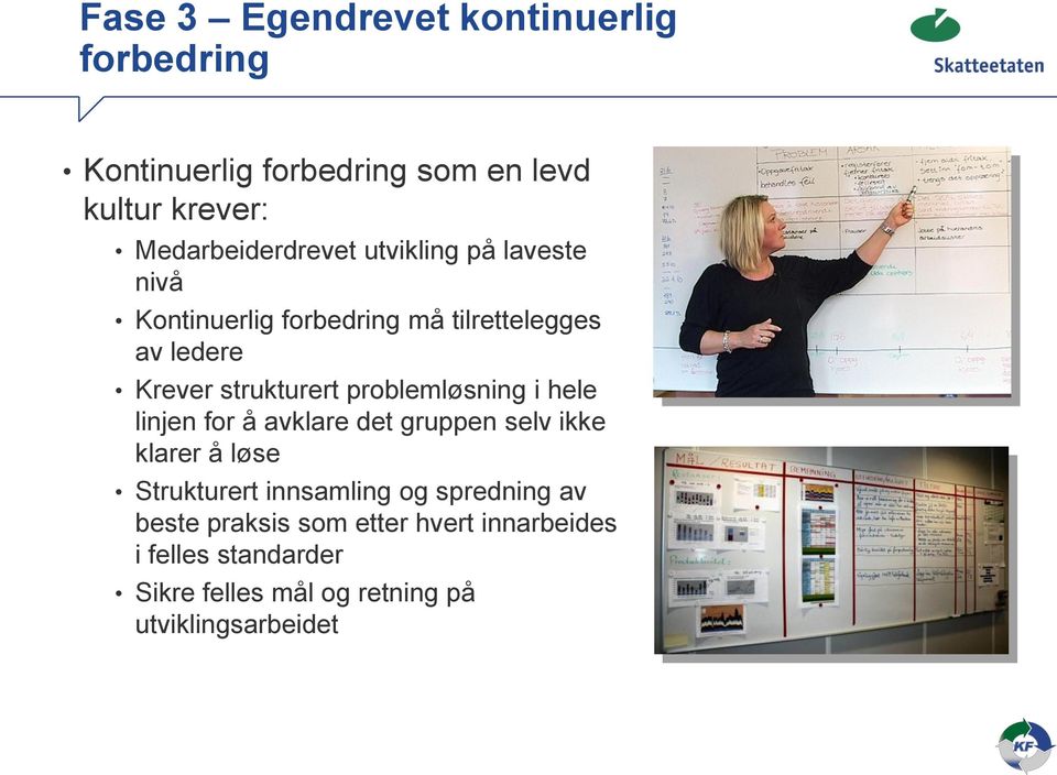 strukturert problemløsning i hele linjen for å avklare det gruppen selv ikke klarer å løse Strukturert