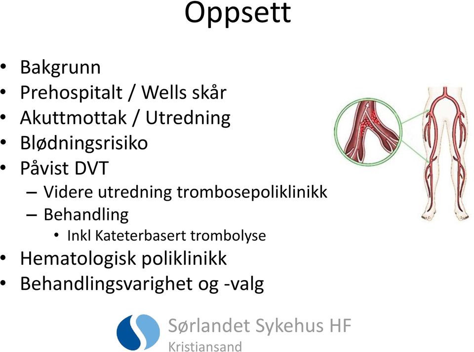 trombosepoliklinikk Behandling Inkl Kateterbasert