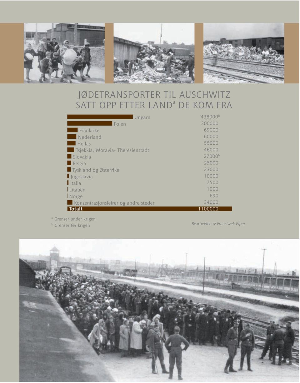 Tyskland og Østerrike 23000 Jugoslavia 10000 Italia 7500 Litauen 1000 Norge 690 Konsentrasjonsleirer og