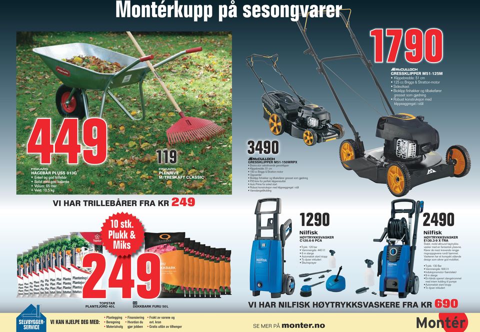 selvdrivende gressklipper Klippebredde: 51 cm 150 cc Briggs & Stratton-motor Oppsamler Bioklipp finhakker og tilbakefører gresset som gjødning PX3-kniv for perfekt klipperesultat Auto Prime for enkel