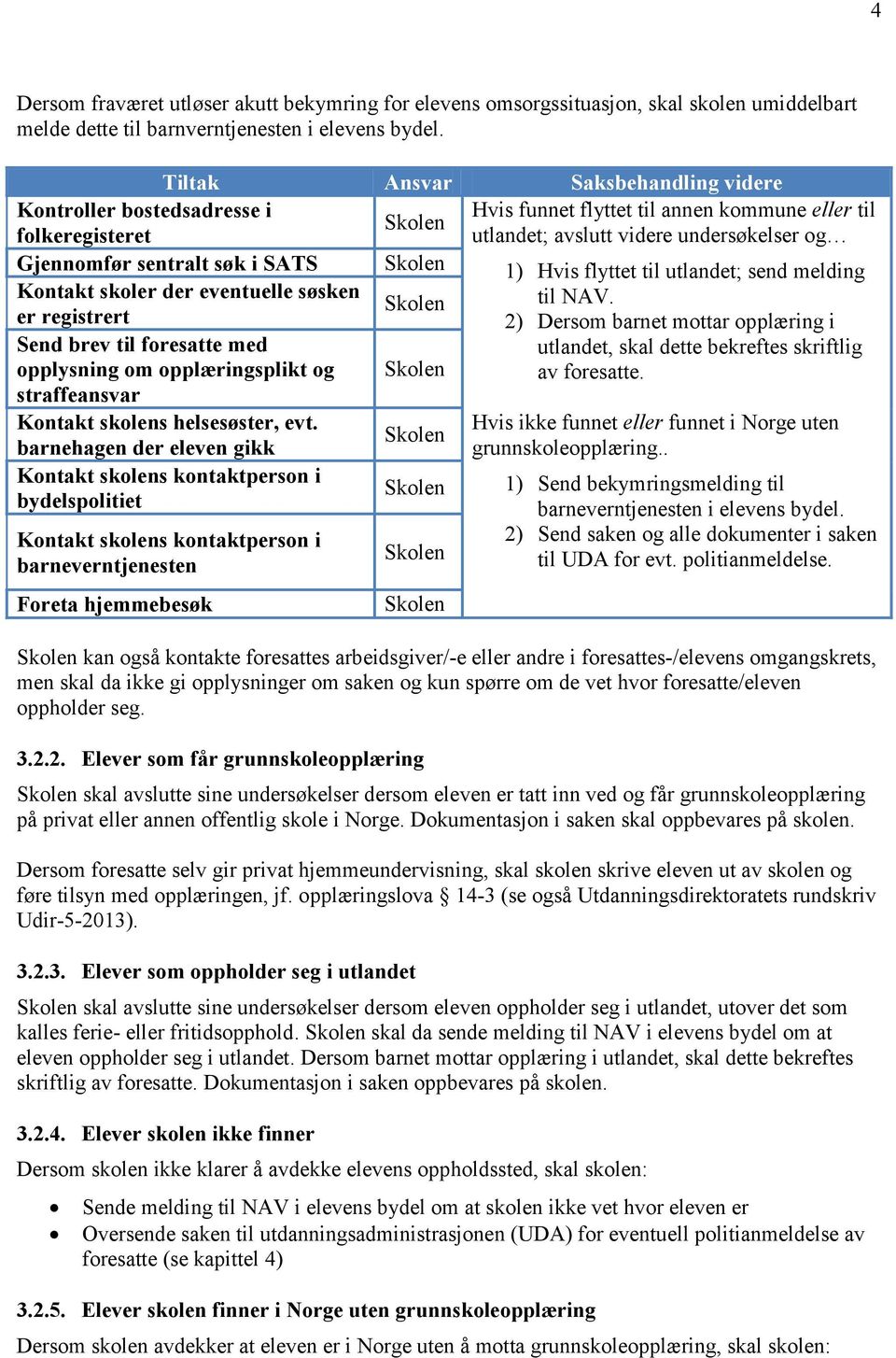 SATS 1) Hvis flyttet til utlandet; send melding Kontakt skoler der eventuelle søsken til NAV.