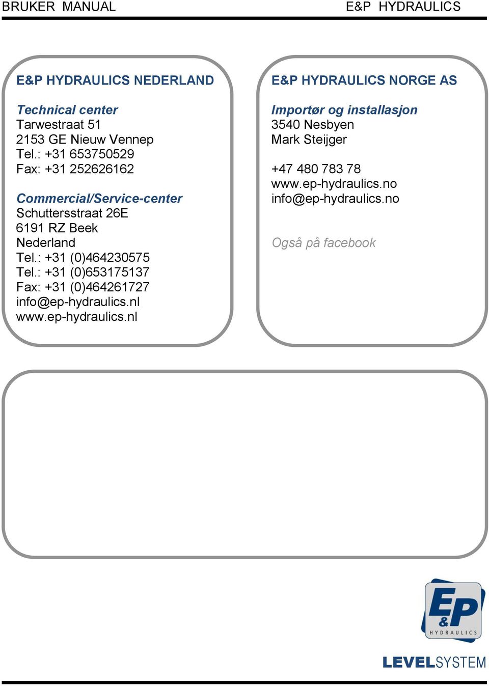 no Commercial/Service-center info@ep-hydraulics.