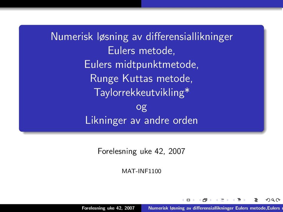 Eulers midtpunktmetode, Runge Kuttas