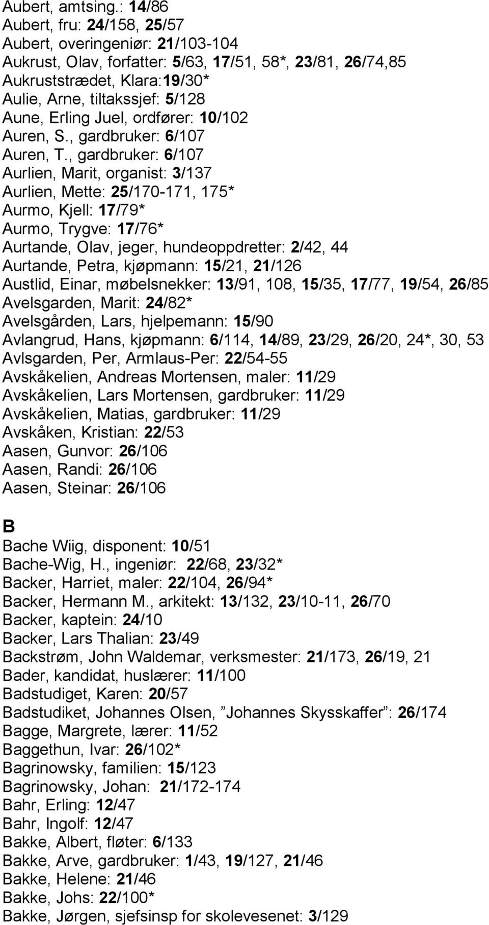 Erling Juel, ordfører: 10/102 Auren, S., gardbruker: 6/107 Auren, T.