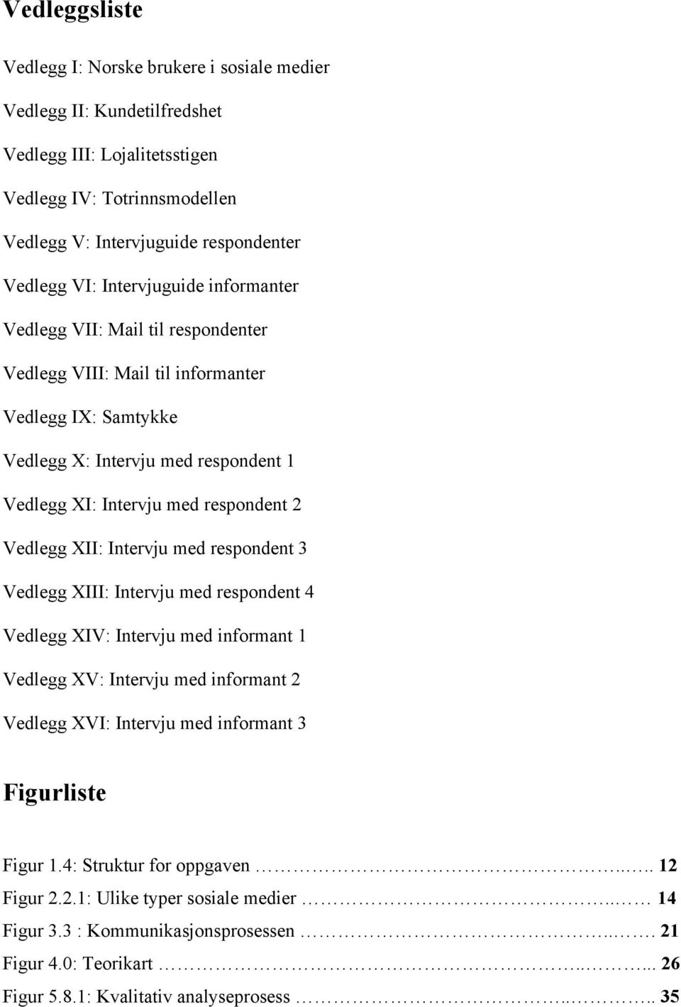 Vedlegg XII: Intervju med respondent 3 Vedlegg XIII: Intervju med respondent 4 Vedlegg XIV: Intervju med informant 1 Vedlegg XV: Intervju med informant 2 Vedlegg XVI: Intervju med informant 3