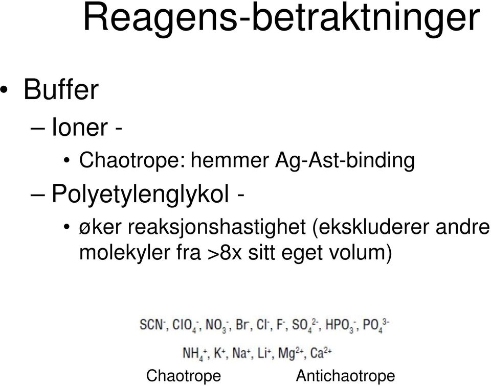 reaksjonshastighet (ekskluderer andre molekyler