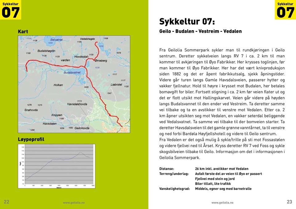 Her har det vært knivproduksjon siden 1882 og det er åpent fabrikkutsalg, sjekk åpningstider. Videre går turen langs Gamle Havsdalsveien, passerer hytter og vakker fjellnatur.