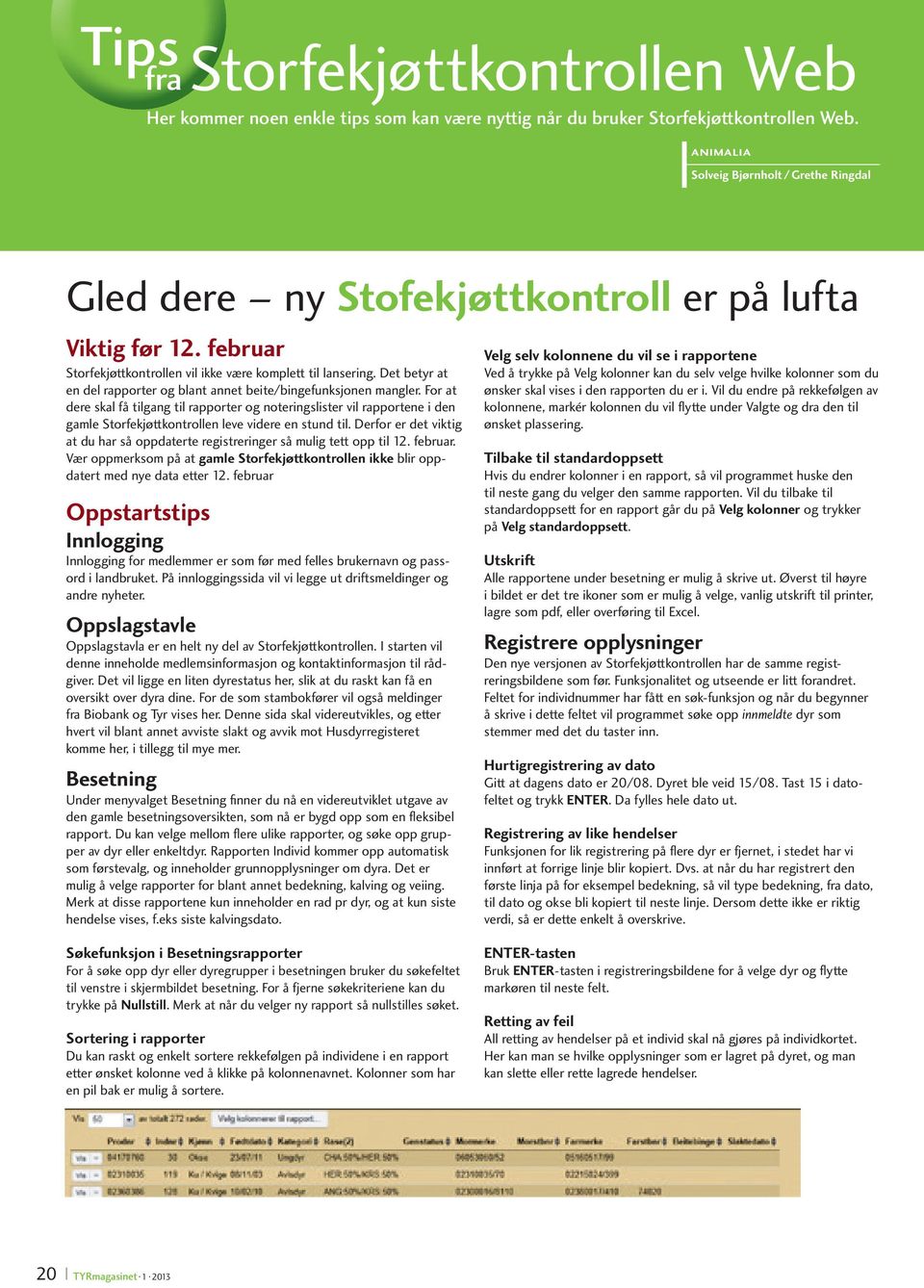 Det betyr at en del rapporter og blant annet beite/bingefunksjonen mangler.