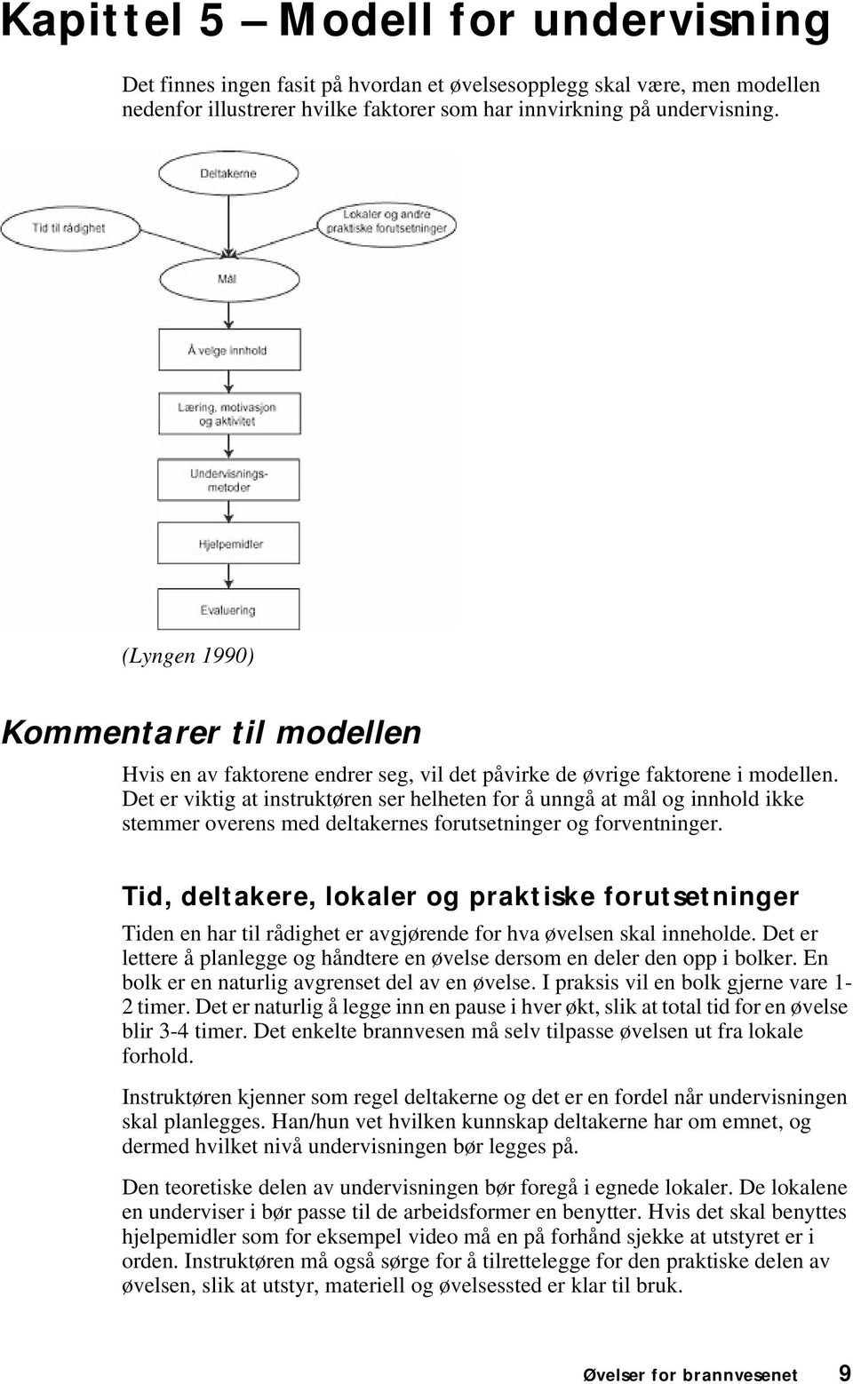 Det er viktig at instruktøren ser helheten for å unngå at mål og innhold ikke stemmer overens med deltakernes forutsetninger og forventninger.