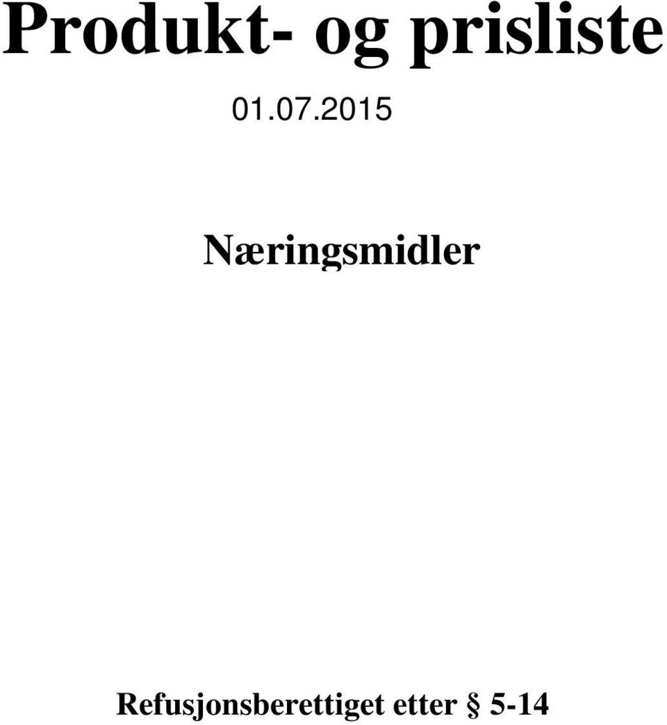 Næringsmidler