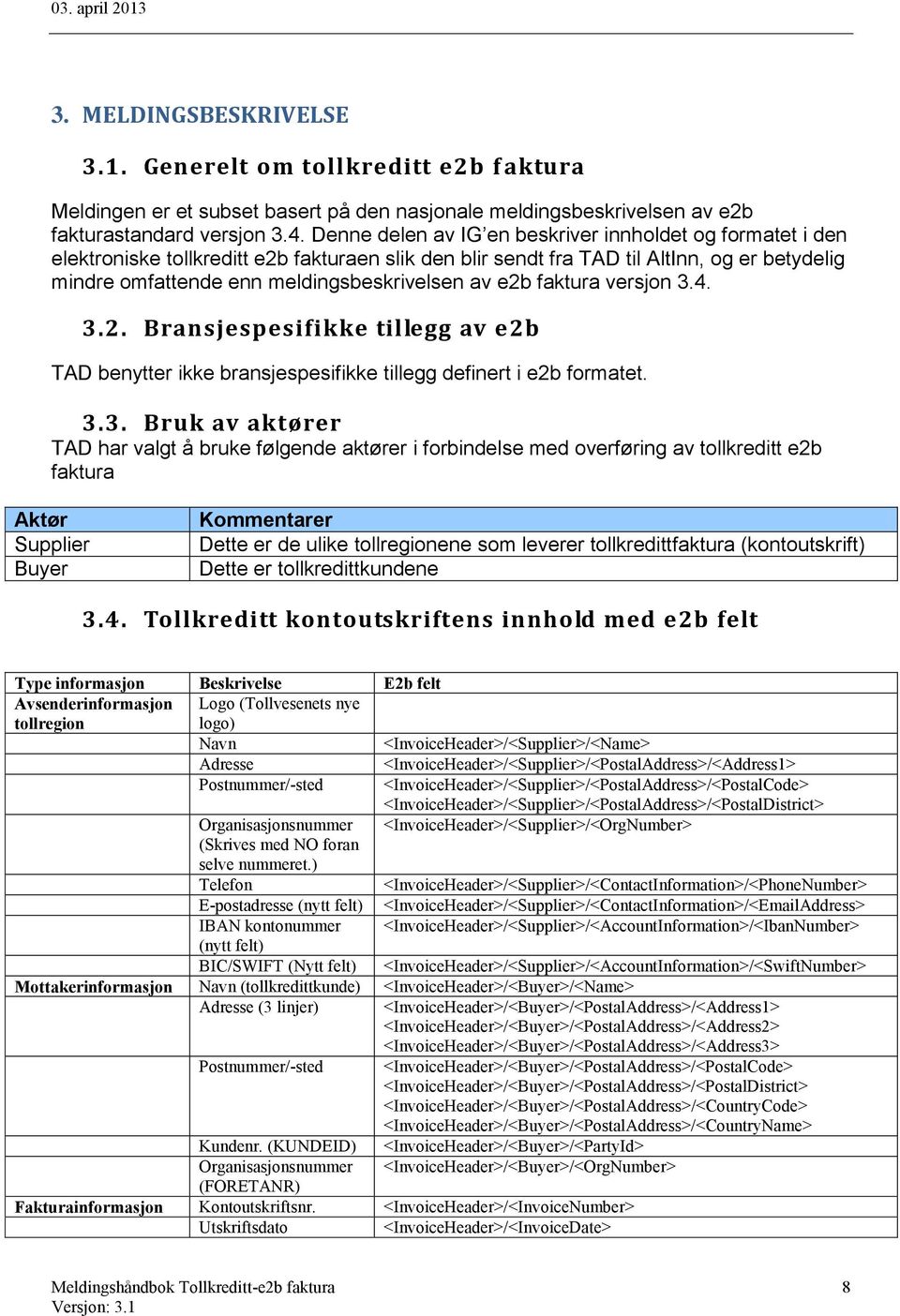 e2b faktura versjon 3.