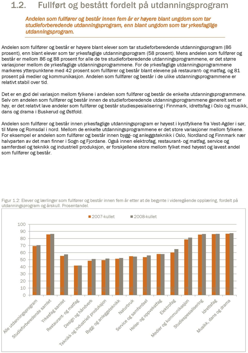 studieforberedende utdanningsprogram, enn blant ungdom som tar yrkesfaglige utdanningsprogram.