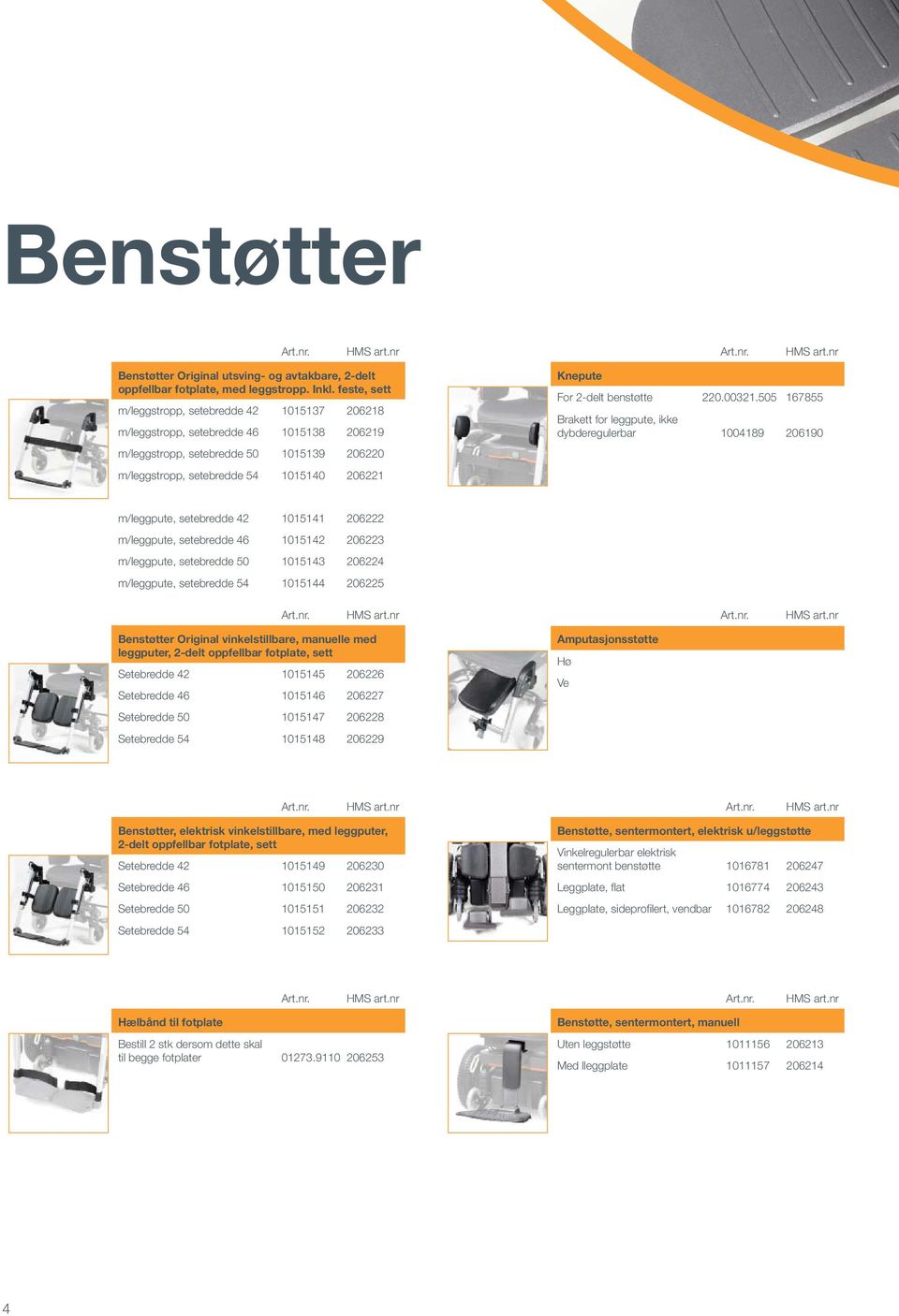 2-delt benstøtte 220.00321.