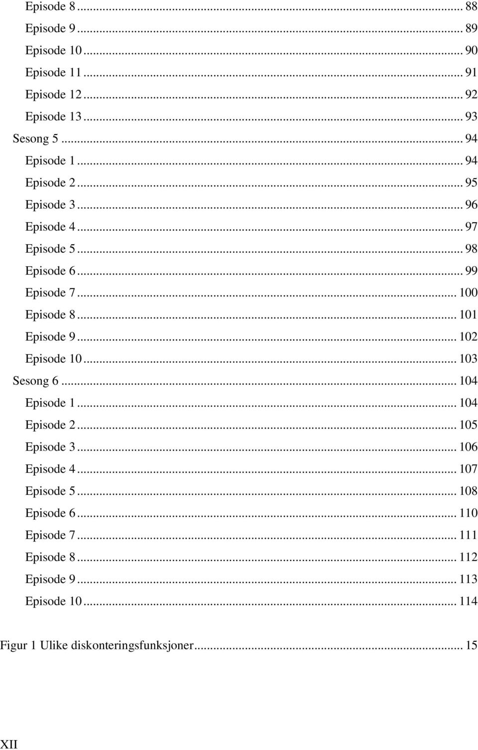 .. 102 Episode 10... 103 Sesong 6... 104 Episode 1... 104 Episode 2... 105 Episode 3... 106 Episode 4... 107 Episode 5.