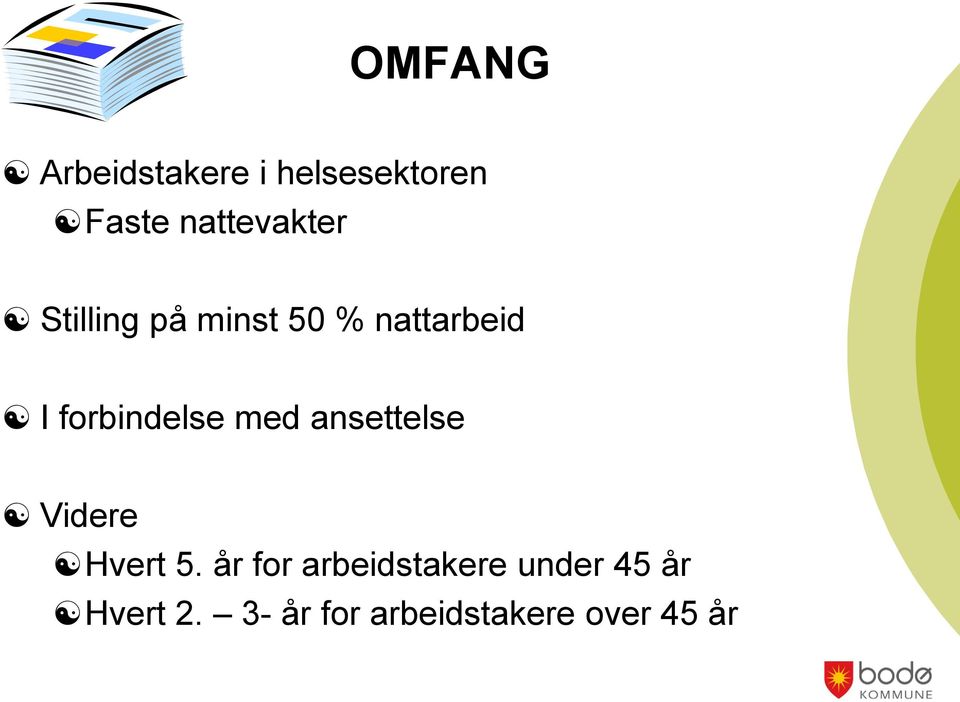 forbindelse med ansettelse Videre Hvert 5.