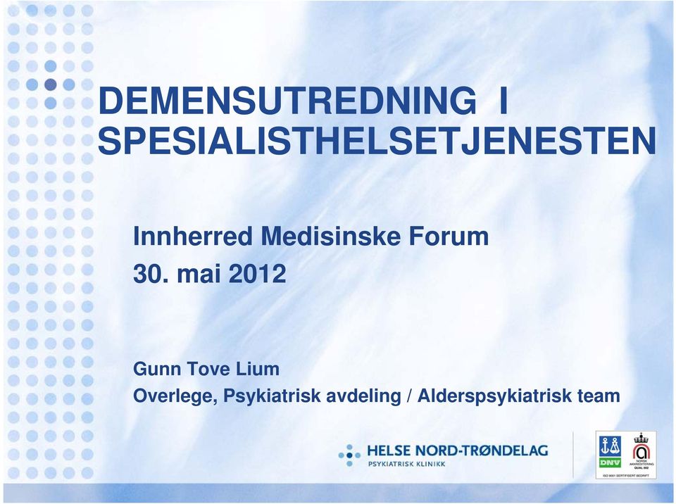 Medisinske Forum 30.
