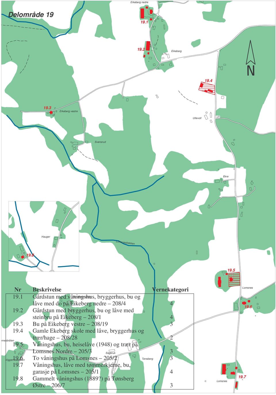 3 Bu på Eikeberg vestre 208/19 3 19.4 Gamle Ekeberg skole med låve, bryggerhus og trær/hage 208/28 2 19.