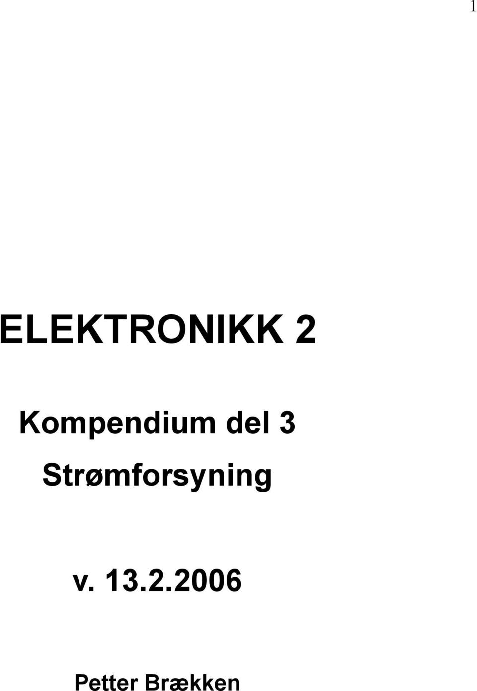 Strømforsyning v.