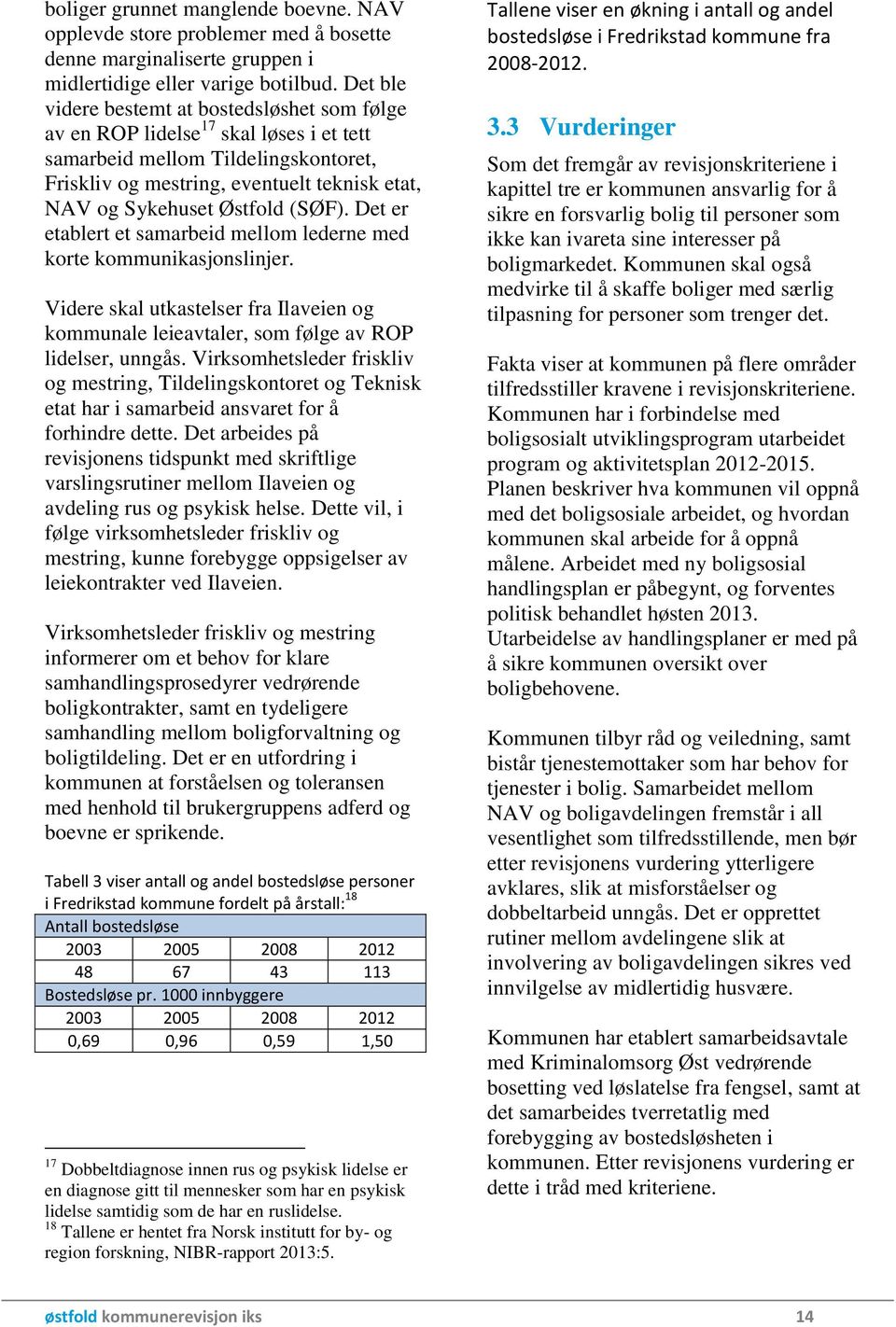 (SØF). Det er etablert et samarbeid mellom lederne med korte kommunikasjonslinjer. Videre skal utkastelser fra Ilaveien og kommunale leieavtaler, som følge av ROP lidelser, unngås.