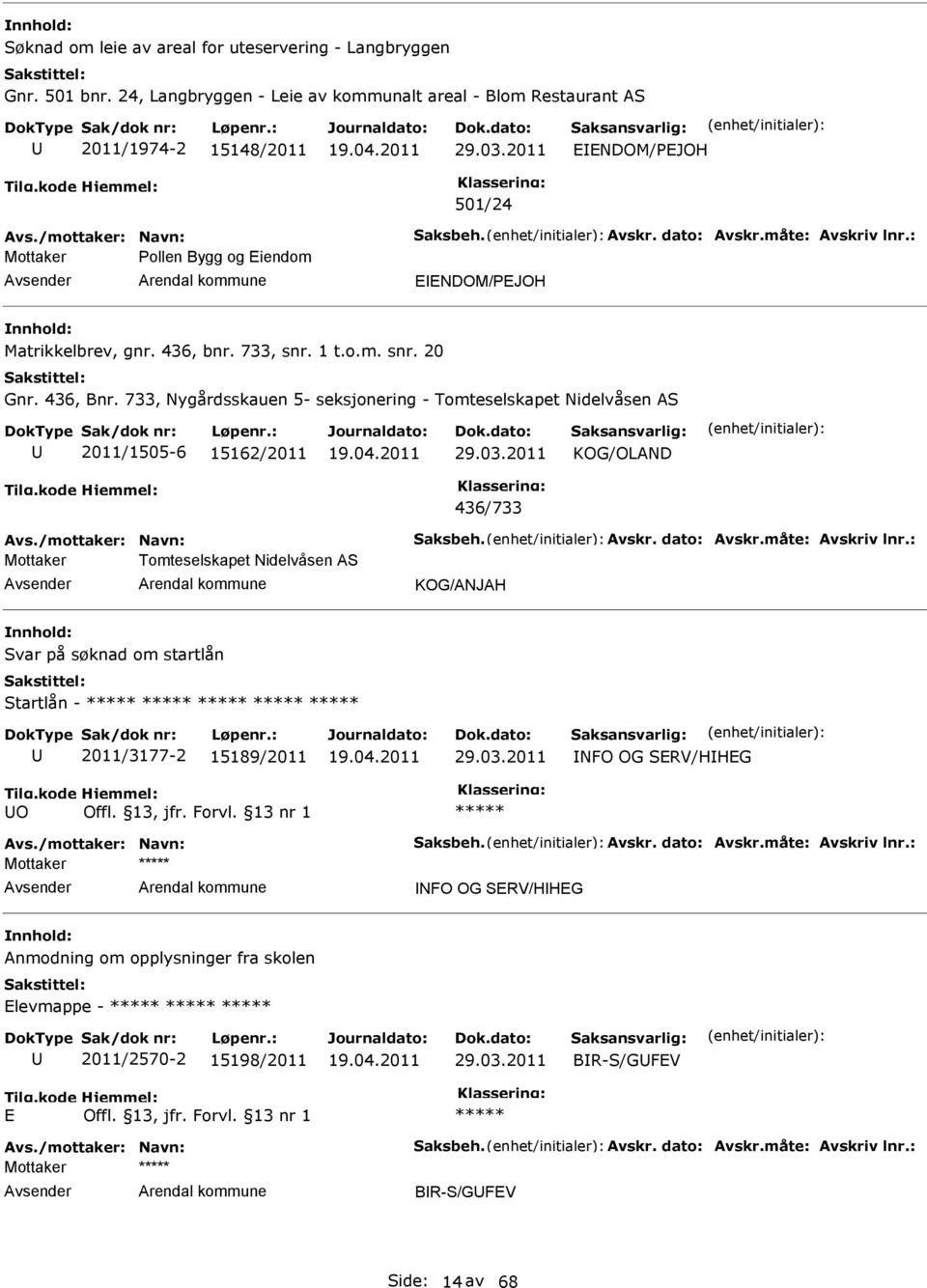 733, Nygårdsskauen 5- seksjonering - Tomteselskapet Nidelvåsen AS 2011/1505-6 15162/2011 29.03.