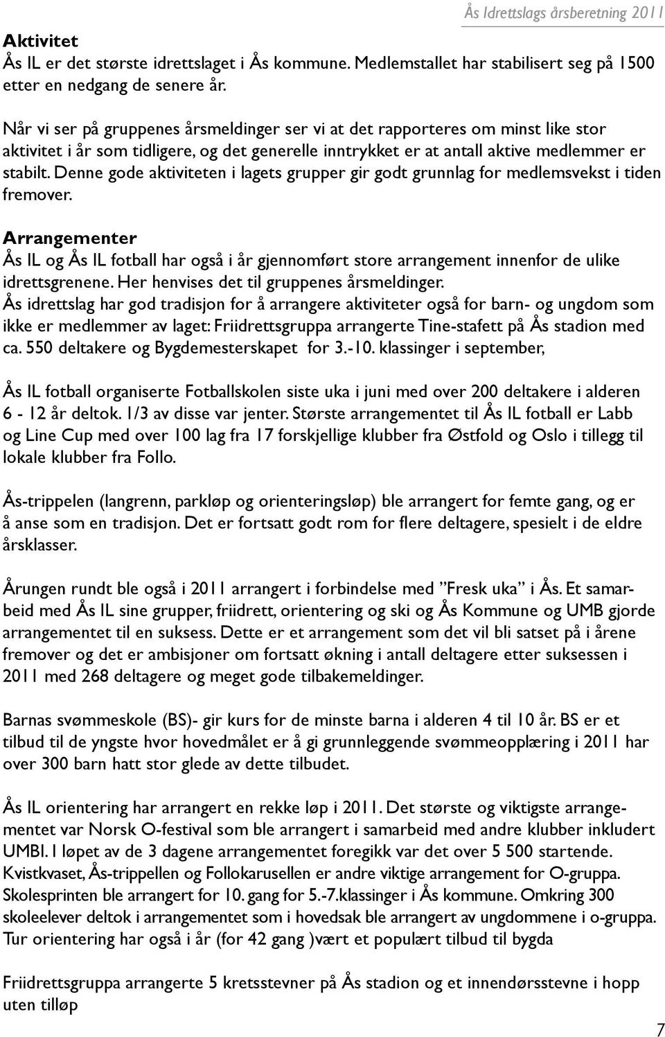 Denne gode aktiviteten i lagets grupper gir godt grunnlag for medlemsvekst i tiden fremover.