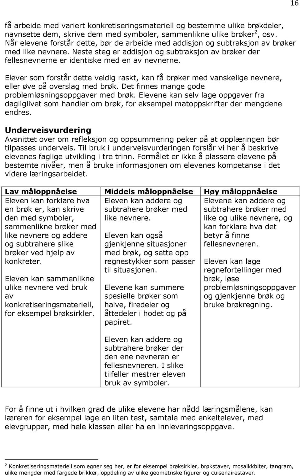 Elever som forstår dette veldig raskt, kan få brøker med vanskelige nevnere, eller øve på overslag med brøk. Det finnes mange gode problemløsningsoppgaver med brøk.