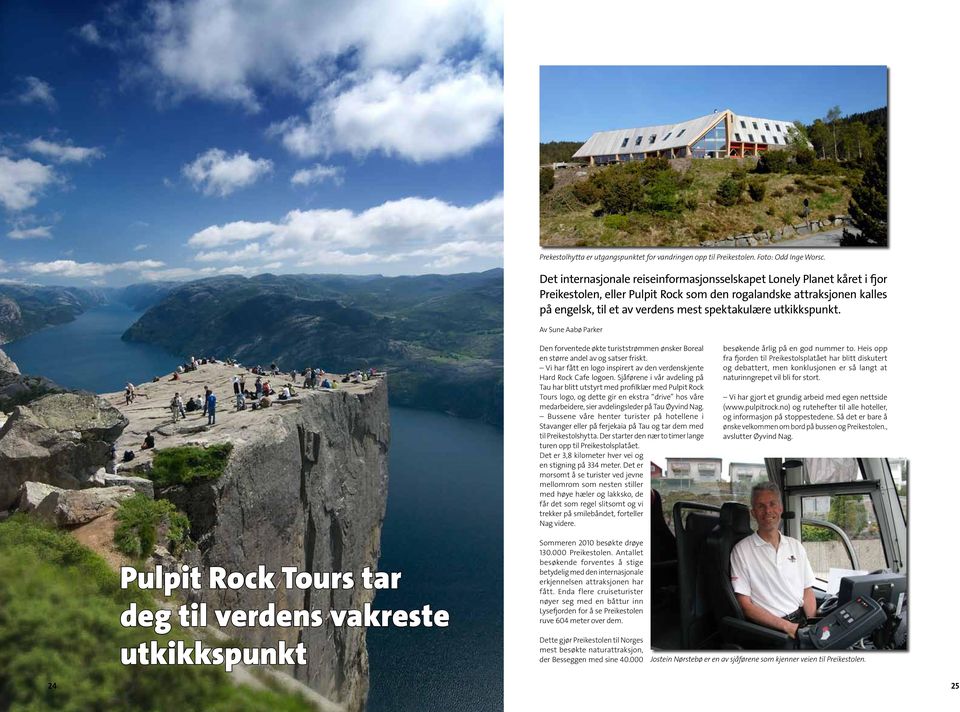 utkikkspunkt. Av Sune Aabø Parker Den forventede økte turiststrømmen ønsker Boreal en større andel av og satser friskt. Vi har fått en logo inspirert av den verdenskjente Hard Rock Cafe logoen.