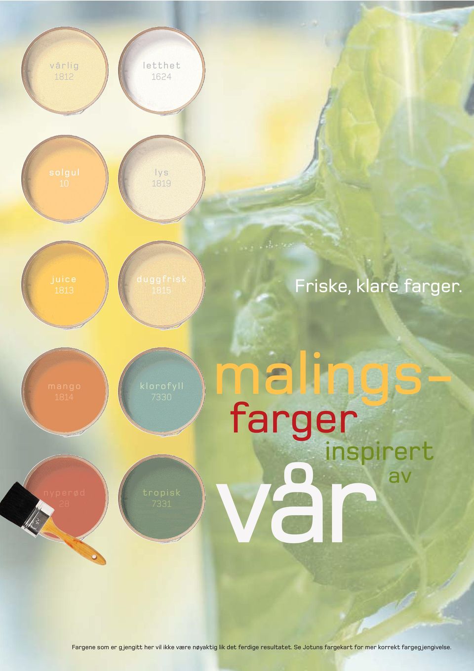 mango 1814 nyperød 28 klorofyll 7330 tropisk 7331 malingsfarger inspirert av