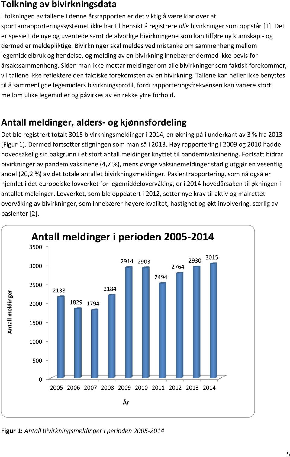 Bivirkninger skal meldes ved mistanke om sammenheng mellom legemiddelbruk og hendelse, og melding av en bivirkning innebærer dermed ikke bevis for årsakssammenheng.