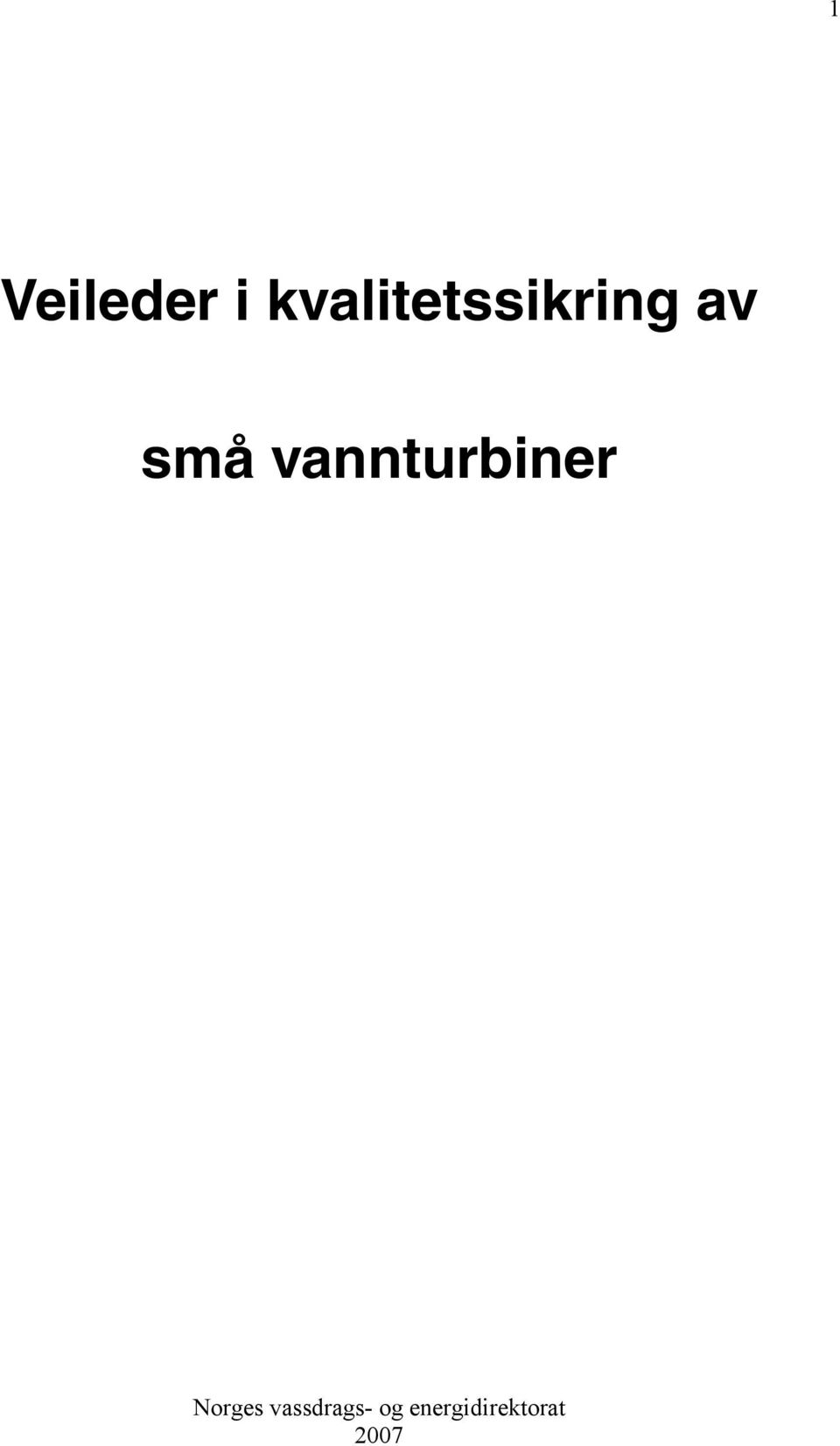 små vannturbiner