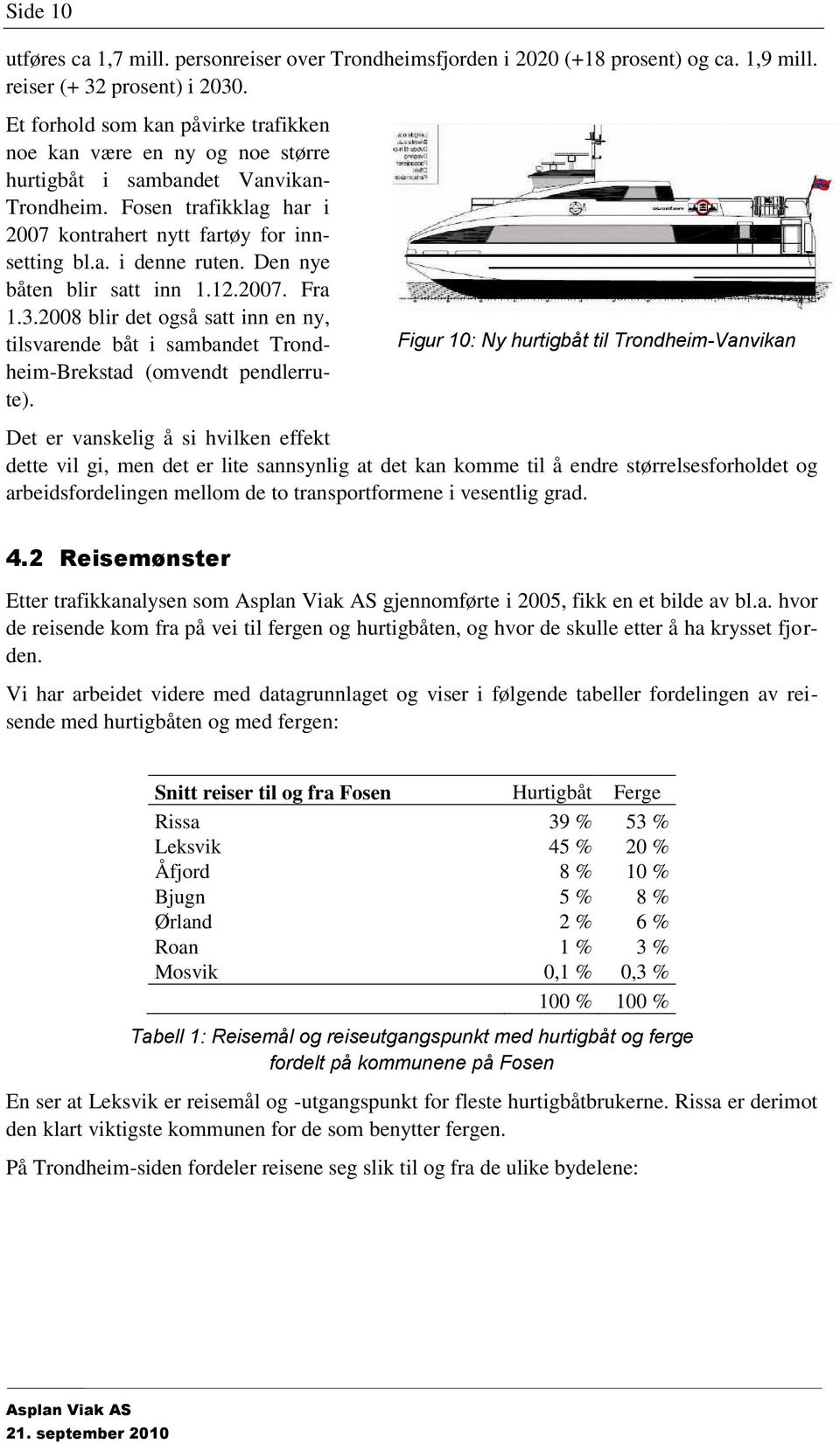 Den nye båten blir satt inn 1.12.2007. Fra 1.3.2008 blir det også satt inn en ny, tilsvarende båt i sambandet Trondheim-Brekstad (omvendt pendlerrute).