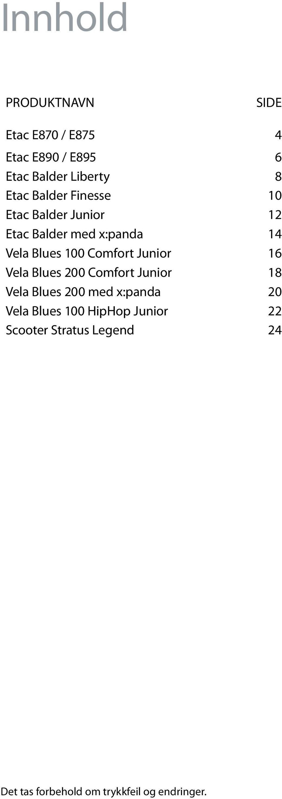 Comfort Junior 16 Vela Blues 200 Comfort Junior 18 Vela Blues 200 med x:panda 20 Vela