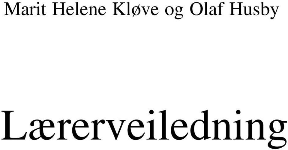 Kløve og