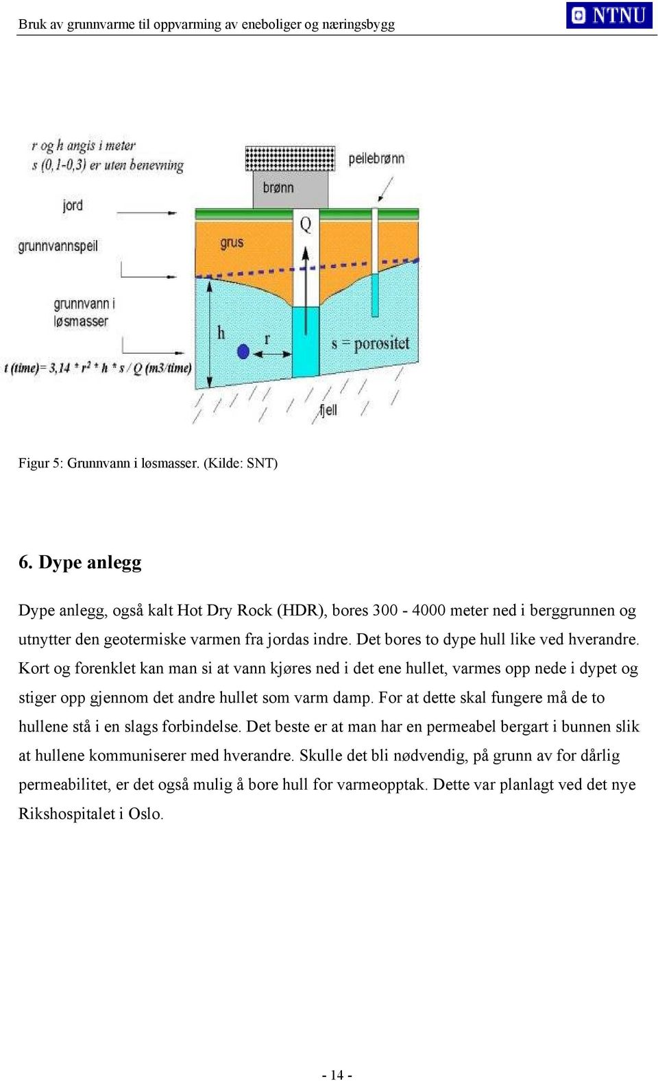 Det bores to dype hull like ved hverandre.