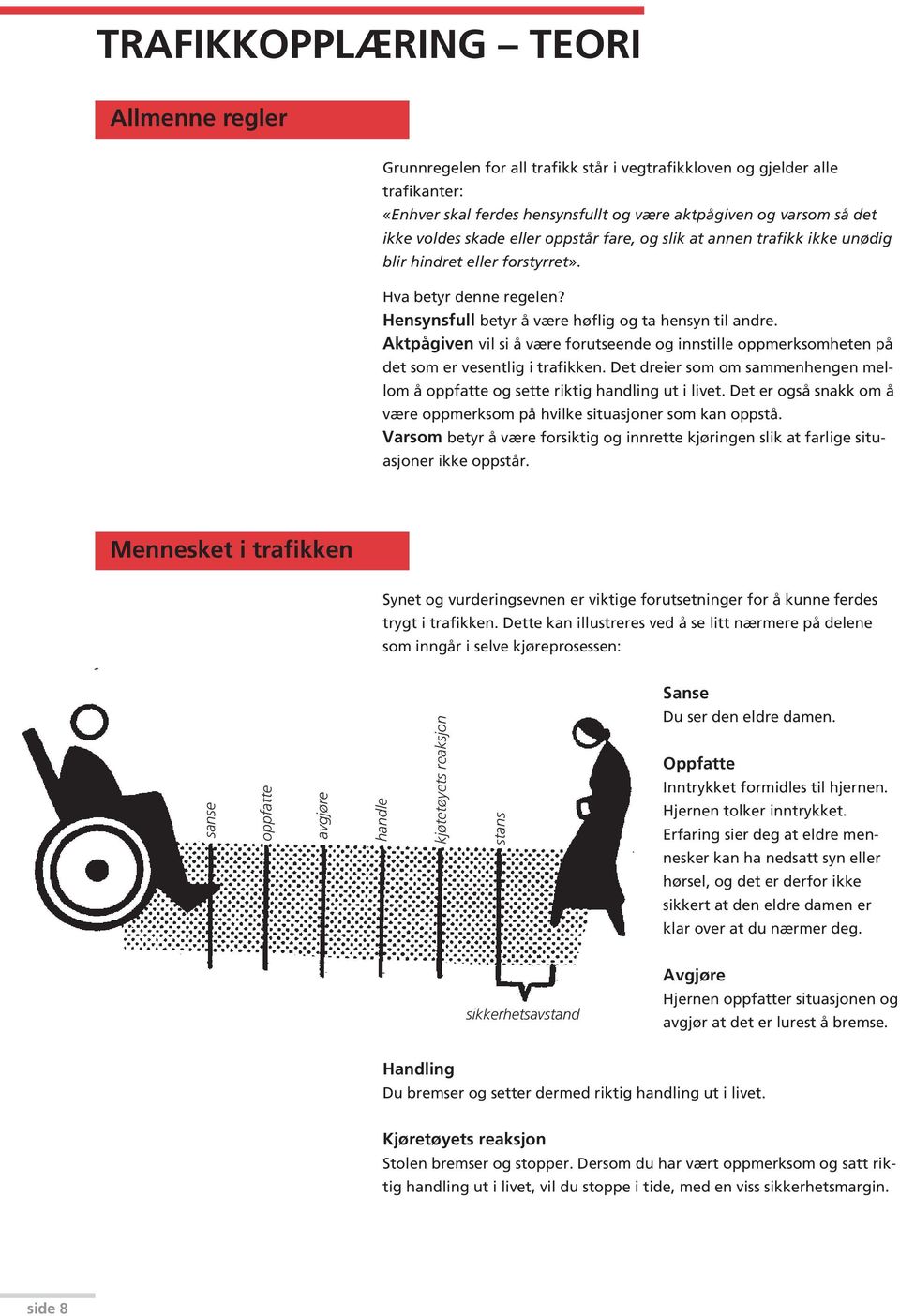 Aktpågiven vil si å være forutseende og innstille oppmerksomheten på det som er vesentlig i trafikken. Det dreier som om sammenhengen mellom å oppfatte og sette riktig handling ut i livet.