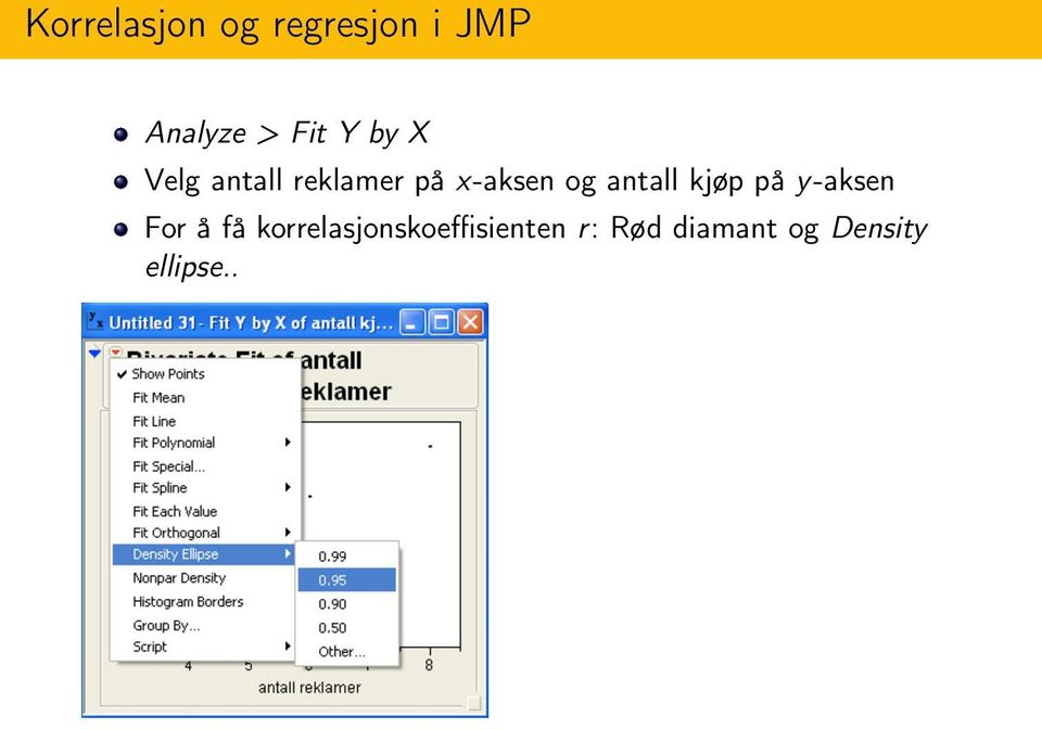 antall kjøp på y-aksen For å få