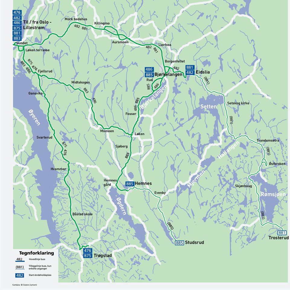 (881) Setten Setskog kirke 486 Fosser (881) Svarterud 875 Momoen Sjøberg Løken Hallangen Trandemsetra (881) Hvammer Hemnes gård