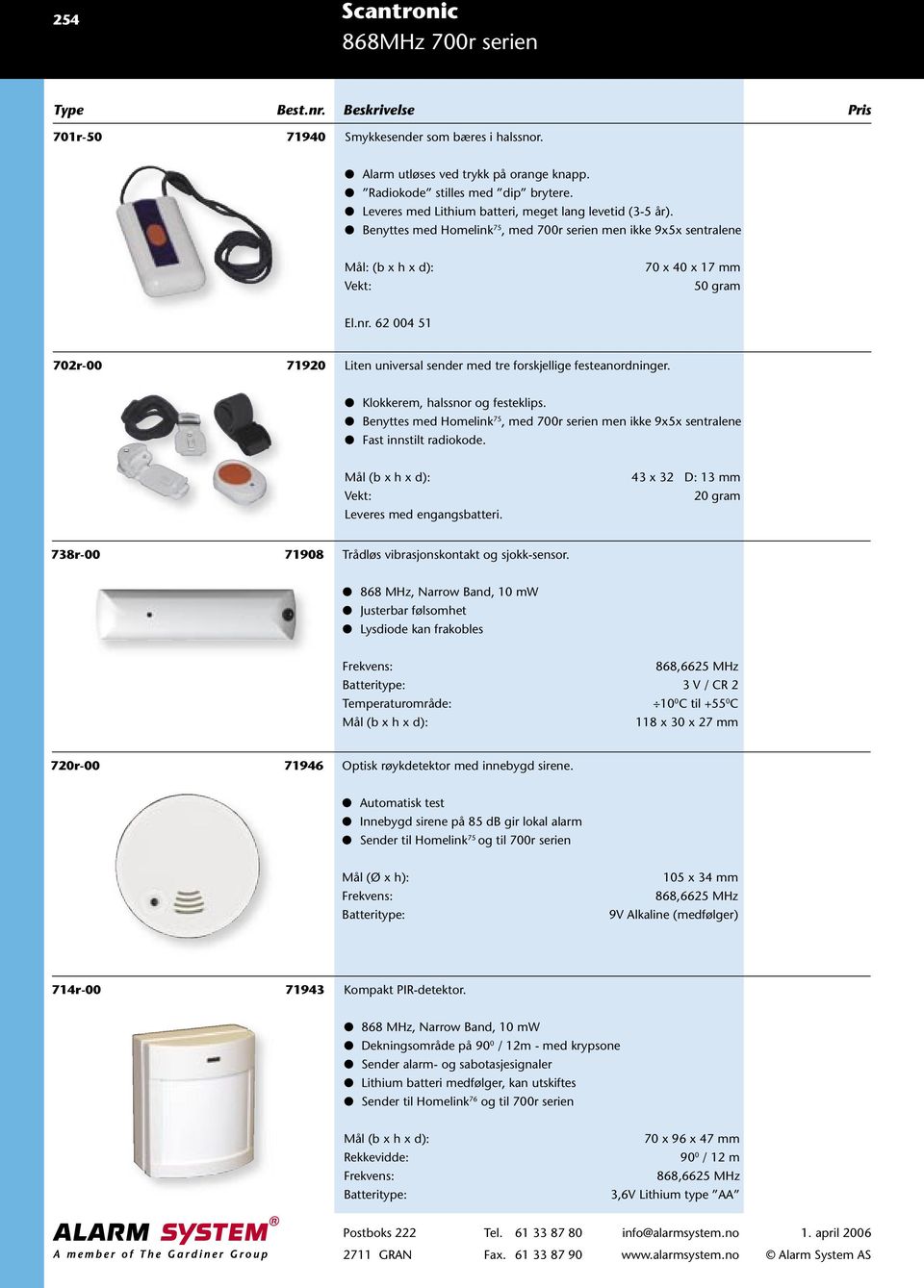 62 004 51 702r-00 71920 Liten universal sender med tre forskjellige festeanordninger. Klokkerem, halssnor og festeklips.