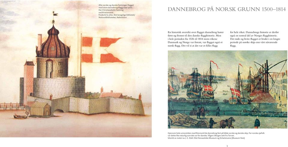 Men i hele perioden fra 1536 til 1814 mens rikene Danmark og Norge var forent, var flagget også et norsk flagg. Det vil si at det var et felles flagg for hele riket.