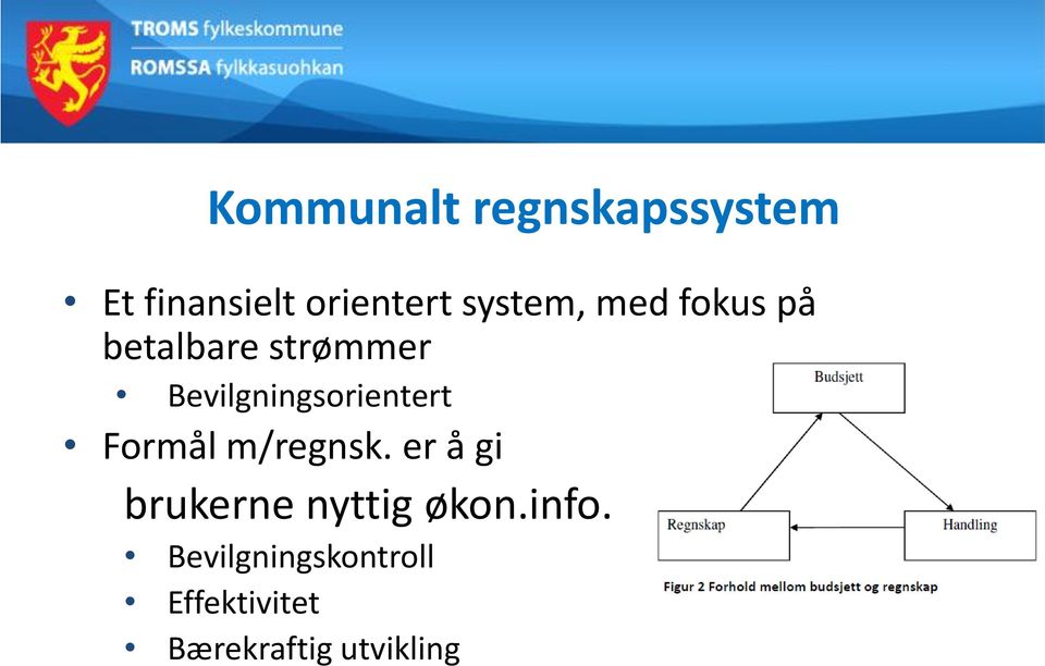 Bevilgningsorientert Formål m/regnsk.