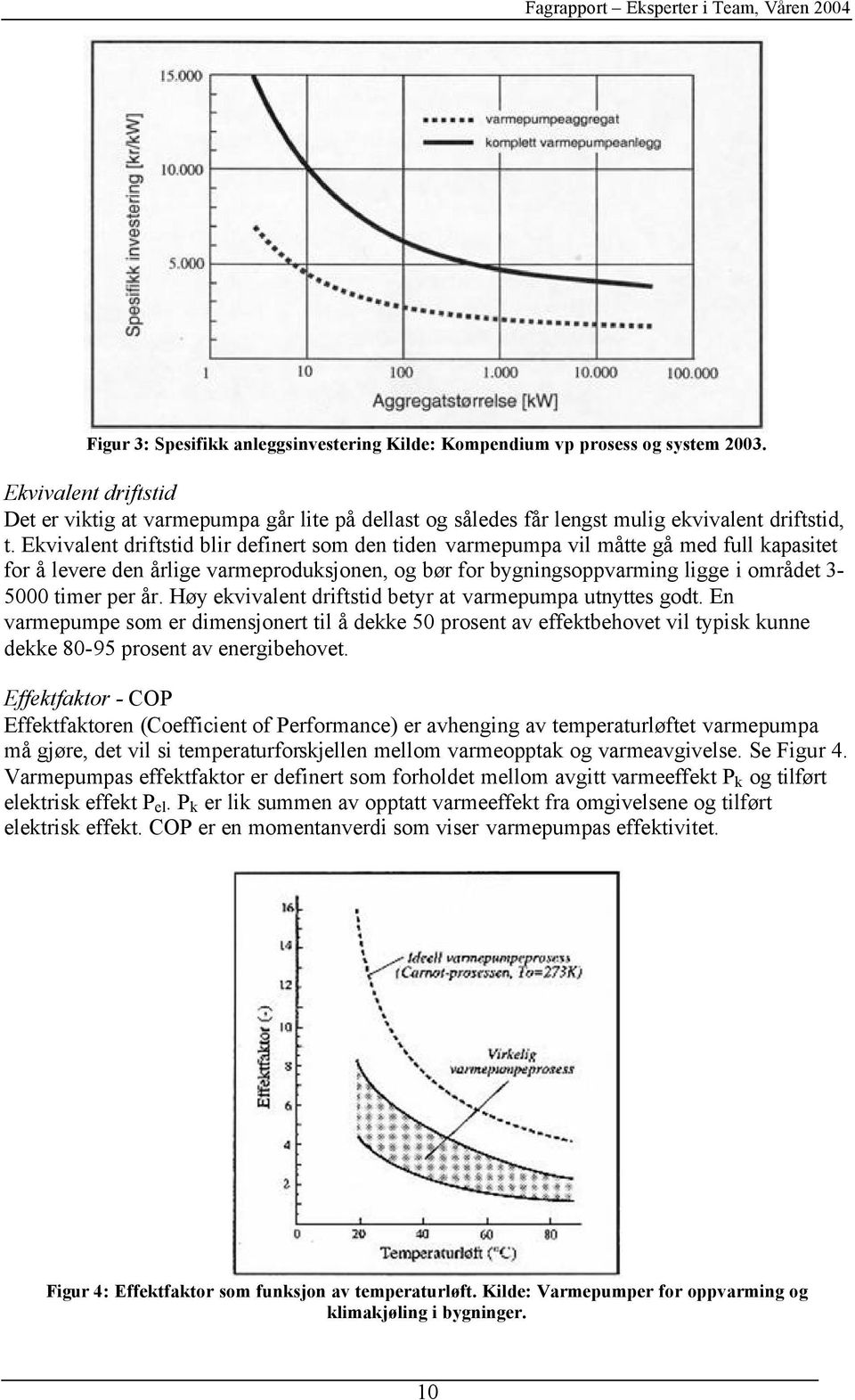 Ekvivalent driftstid blir definert som den tiden varmepumpa vil måtte gå med full kapasitet for å levere den årlige varmeproduksjonen, og bør for bygningsoppvarming ligge i området 3-5000 timer per