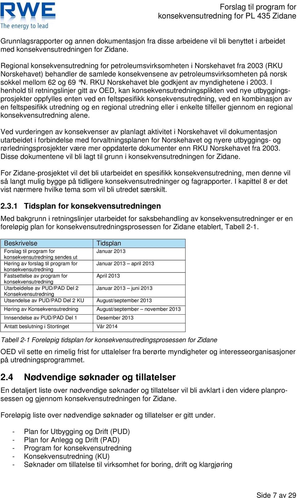 RKU Norskehavet ble godkjent av myndighetene i 2003.