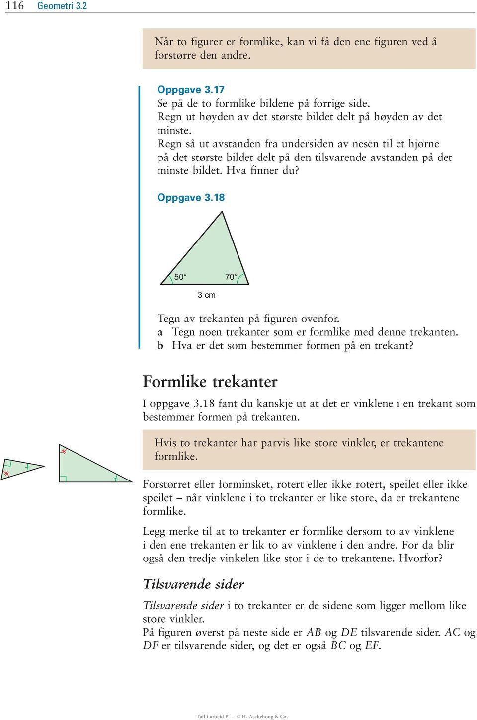 Regn så ut avstanden fra undersiden av nesen til et hjørne på det største bildet delt på den tilsvarende avstanden på det minste bildet. Hva finner du? Oppgave 3.