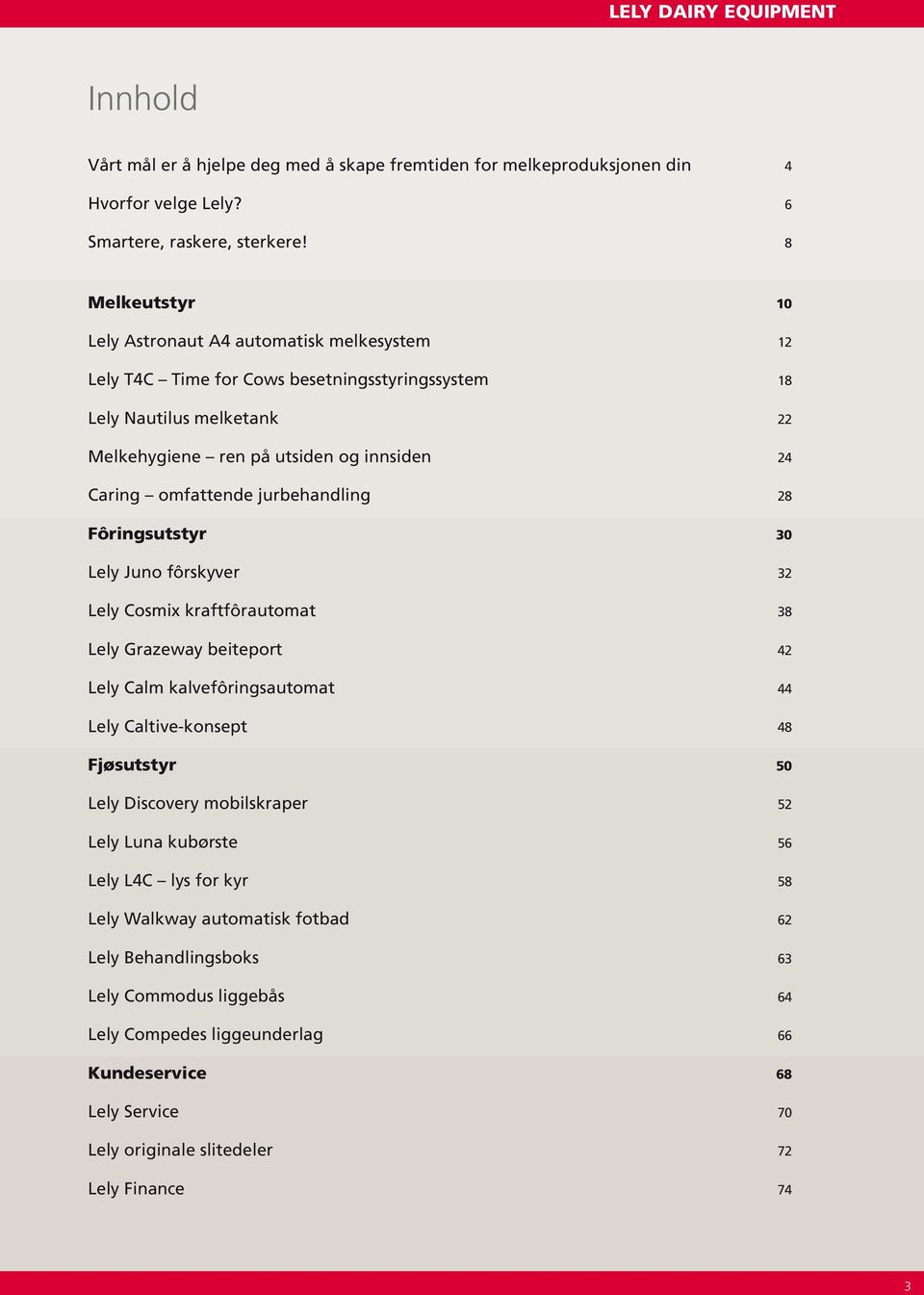 jurbehandling Fôringsutstyr Lely Juno fôrskyver Lely Cosmix kraftfôrautomat Lely Grazeway beiteport Lely Calm kalvefôringsautomat Lely Caltive-konsept Fjøsutstyr Lely Discovery mobilskraper Lely Luna