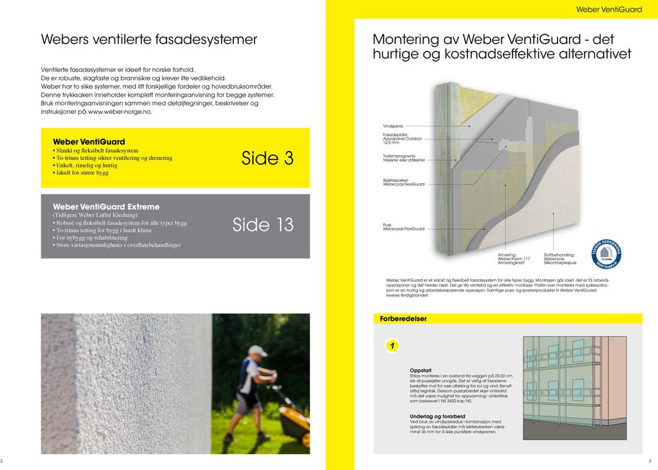 Bruk monteringsanvisningen sammen med detaljtegninger, beskrivelser og instruksjoner på www.weber-nor