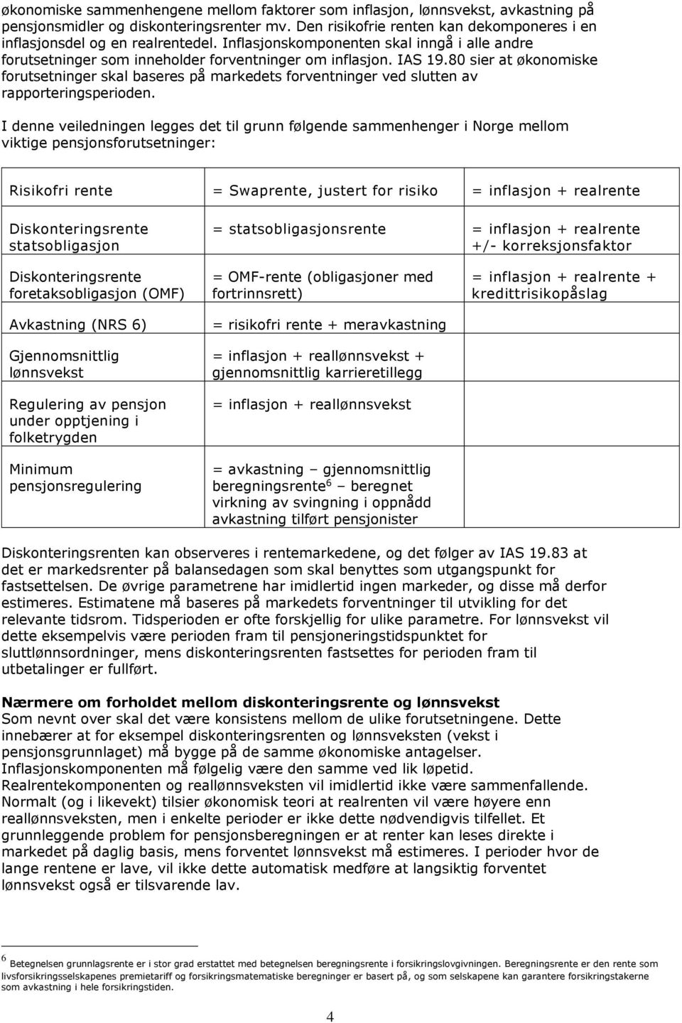 80 sier at økonomiske forutsetninger skal baseres på markedets forventninger ved slutten av rapporteringsperioden.