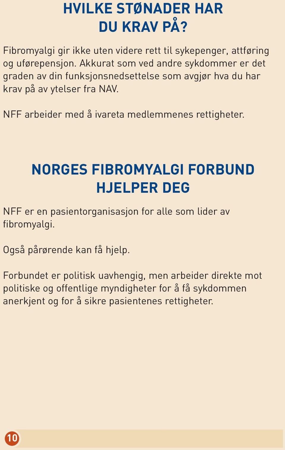 NFF arbeider med å ivareta medlemmenes rettigheter.