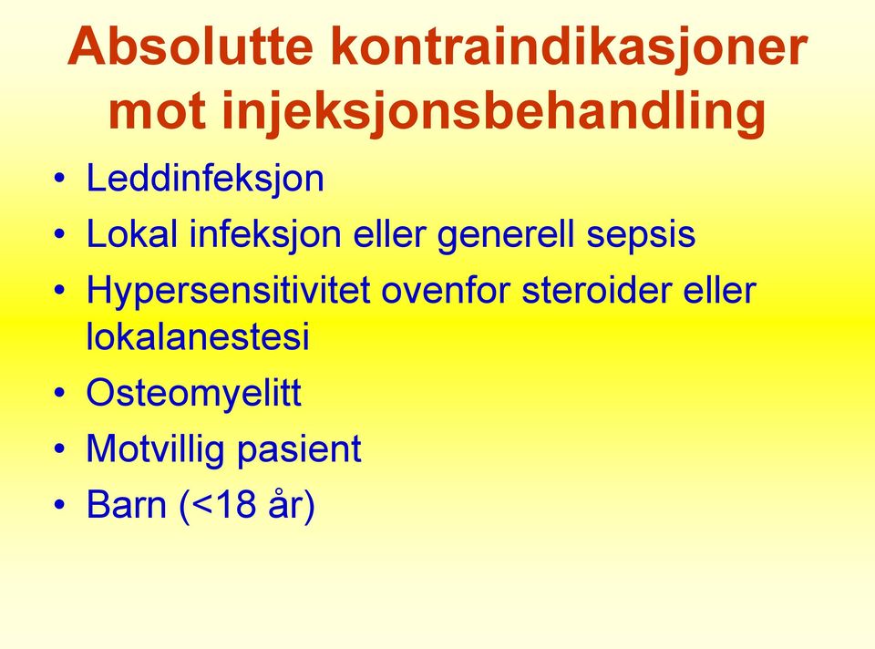 eller generell sepsis Hypersensitivitet ovenfor